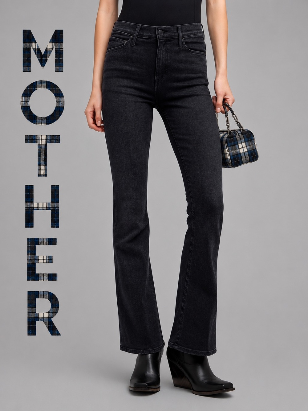 MOTHER The Weekender Fray Bootcut Jeans – Black – Size 29
